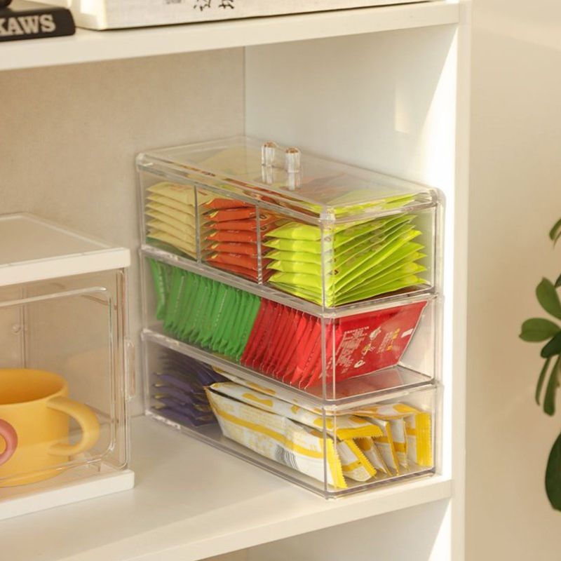 [E] Tea Bag Storage Box Drawer - Tea Coffee Sugar Container บทวิจารณ์และราคา