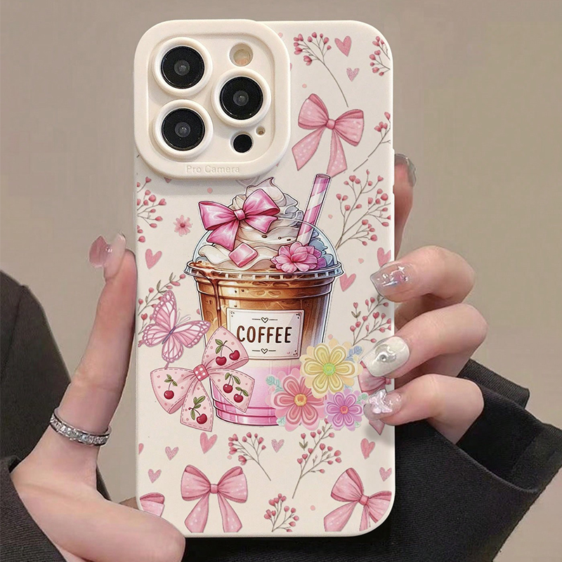 Pink Bow Coffee Pattern Minima - Coffee Plus Tea บทวิจารณ์และราคา