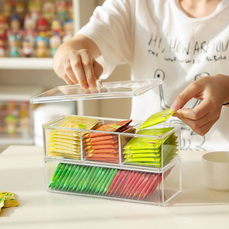 NEW Tea Bag Storage Box Drawer - Tea Coffee Sugar Container บทวิจารณ์และราคา