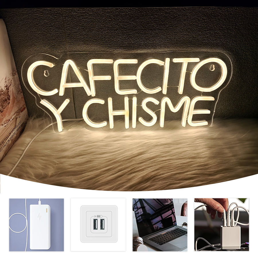 Cafecito Y Chisme Neon Sign, V - Coffee Tea Neon Sign บทวิจารณ์และราคา