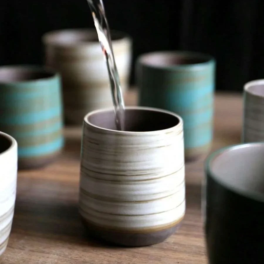 Hand-Painted Crackle Glaze Sto - Coffee Tea Flask บทวิจารณ์และราคา