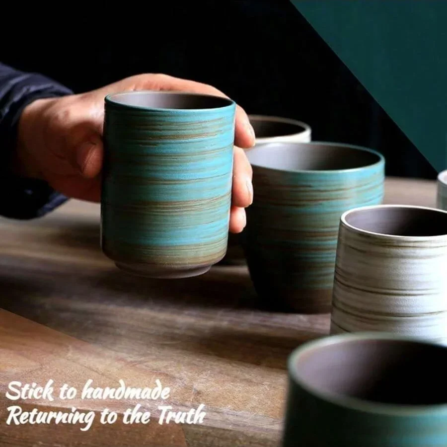 Hand-Painted Crackle Glaze Sto - Coffee Tea Flask บทวิจารณ์และราคา