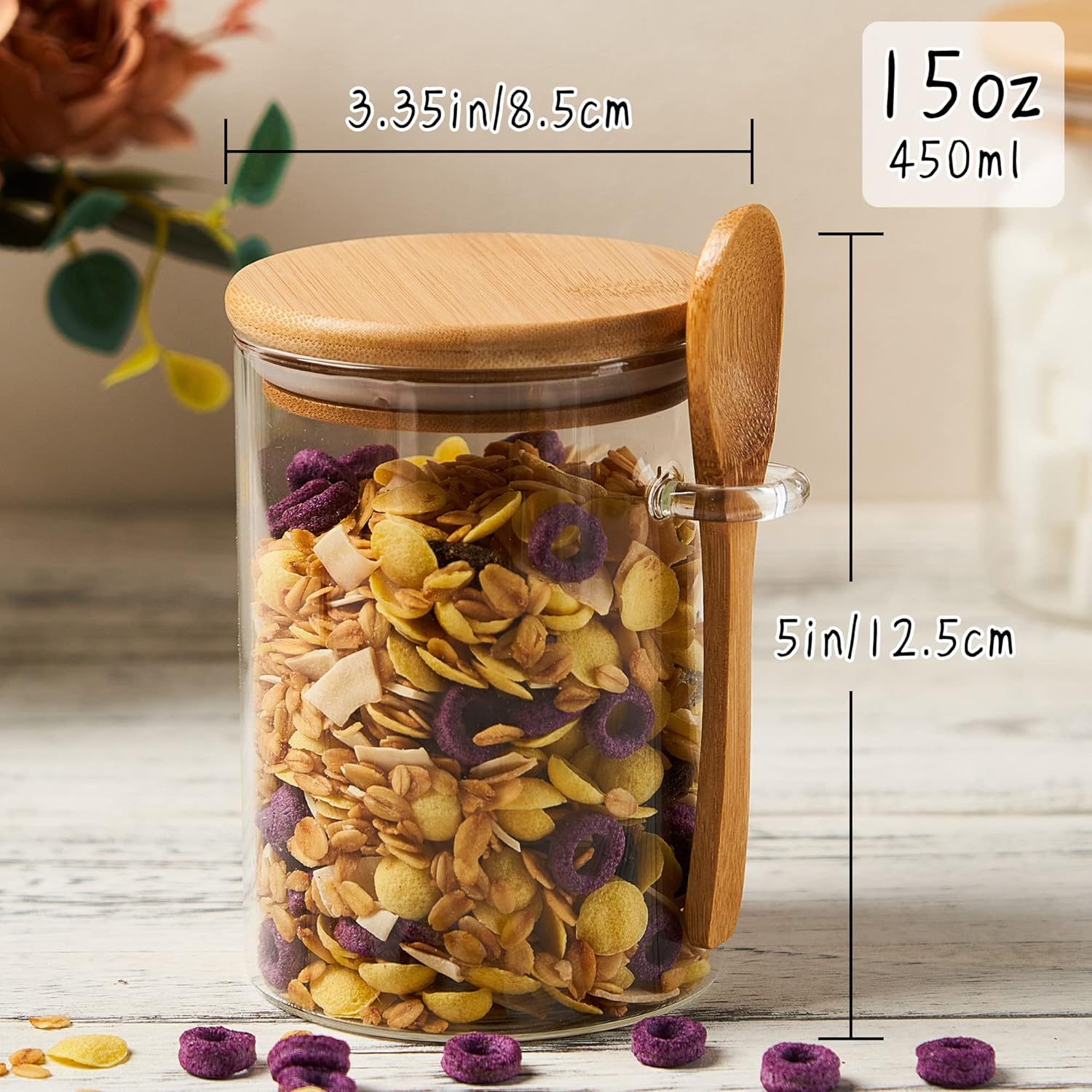 2 Pack 15oz Glass Sugar Contai - Tea Coffee Sugar Container บทวิจารณ์และราคา