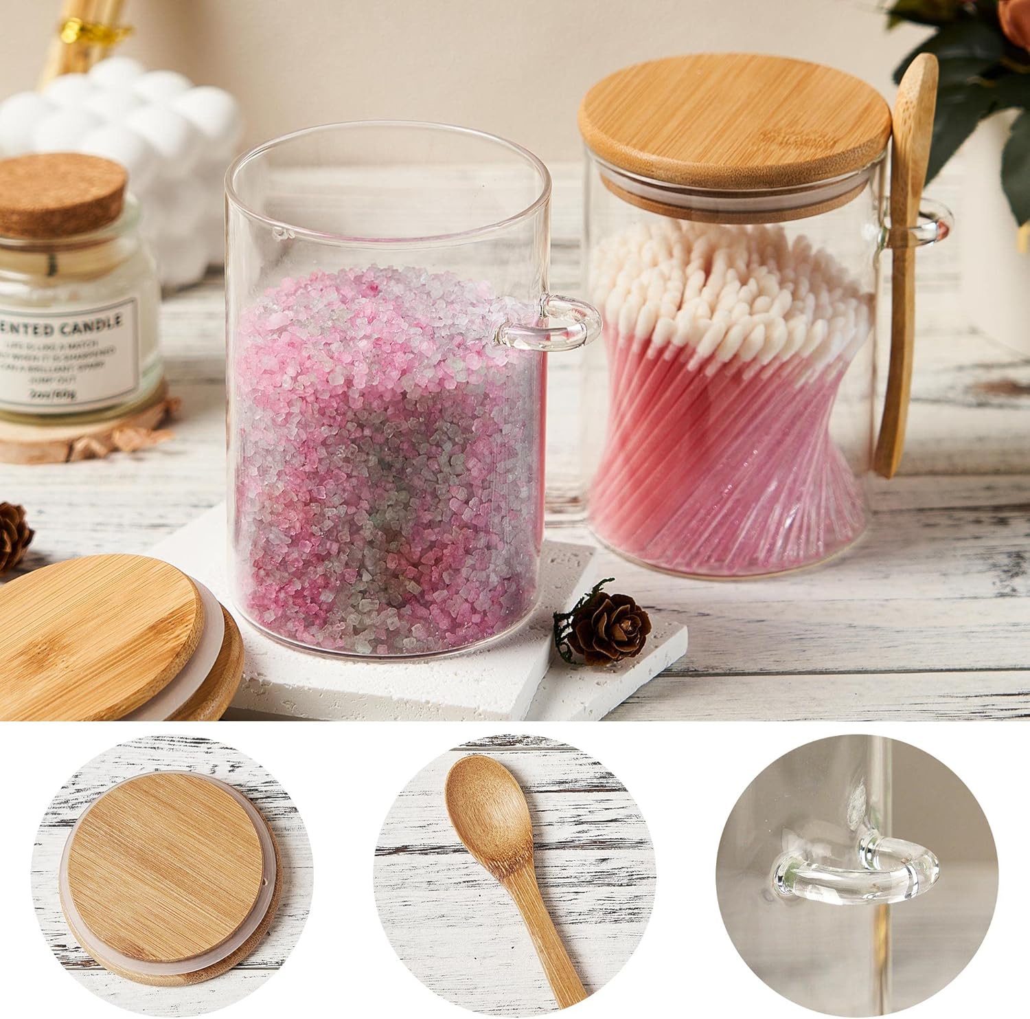 2 Pack 15oz Glass Sugar Contai - Tea Coffee Sugar Container บทวิจารณ์และราคา