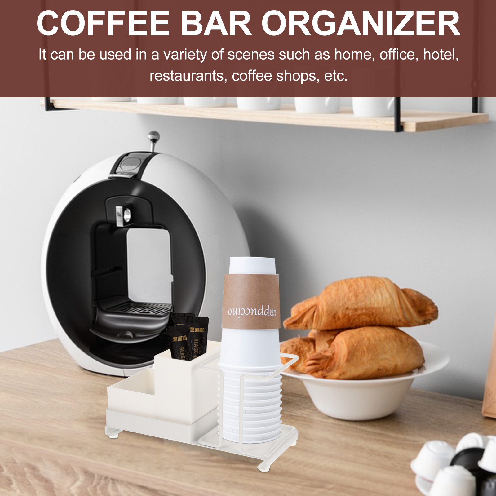 Cup Holder Organizer With Tea  - Coffee And Tea Bar บทวิจารณ์และราคา