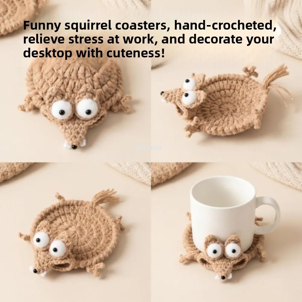 Animal Crochet Cup Coaster Han - Coffee Tea Station บทวิจารณ์และราคา
