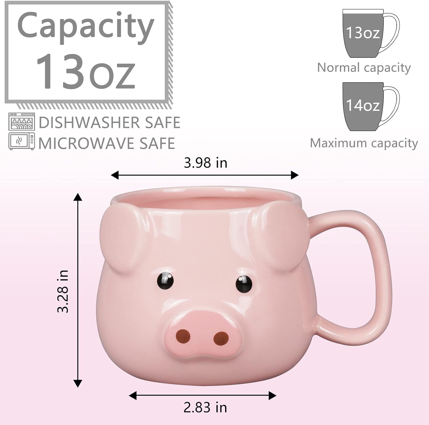 Cute Pig Ceramic Coffee Mug 14 - Coffee Tea Mugs บทวิจารณ์และราคา