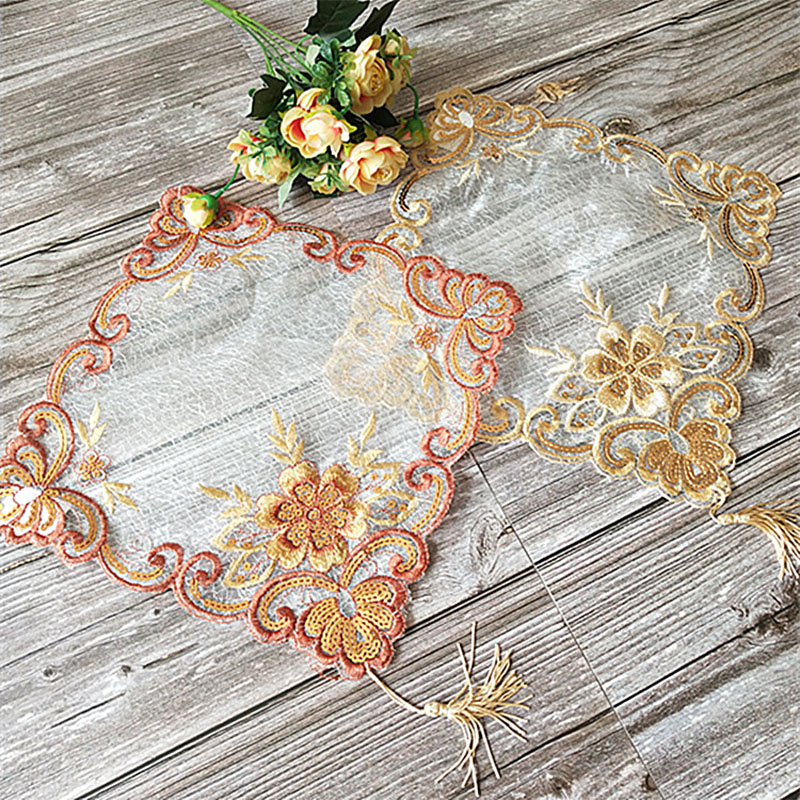 Hot Lace Embroidery Table Plac - Coffee Tea Place บทวิจารณ์และราคา