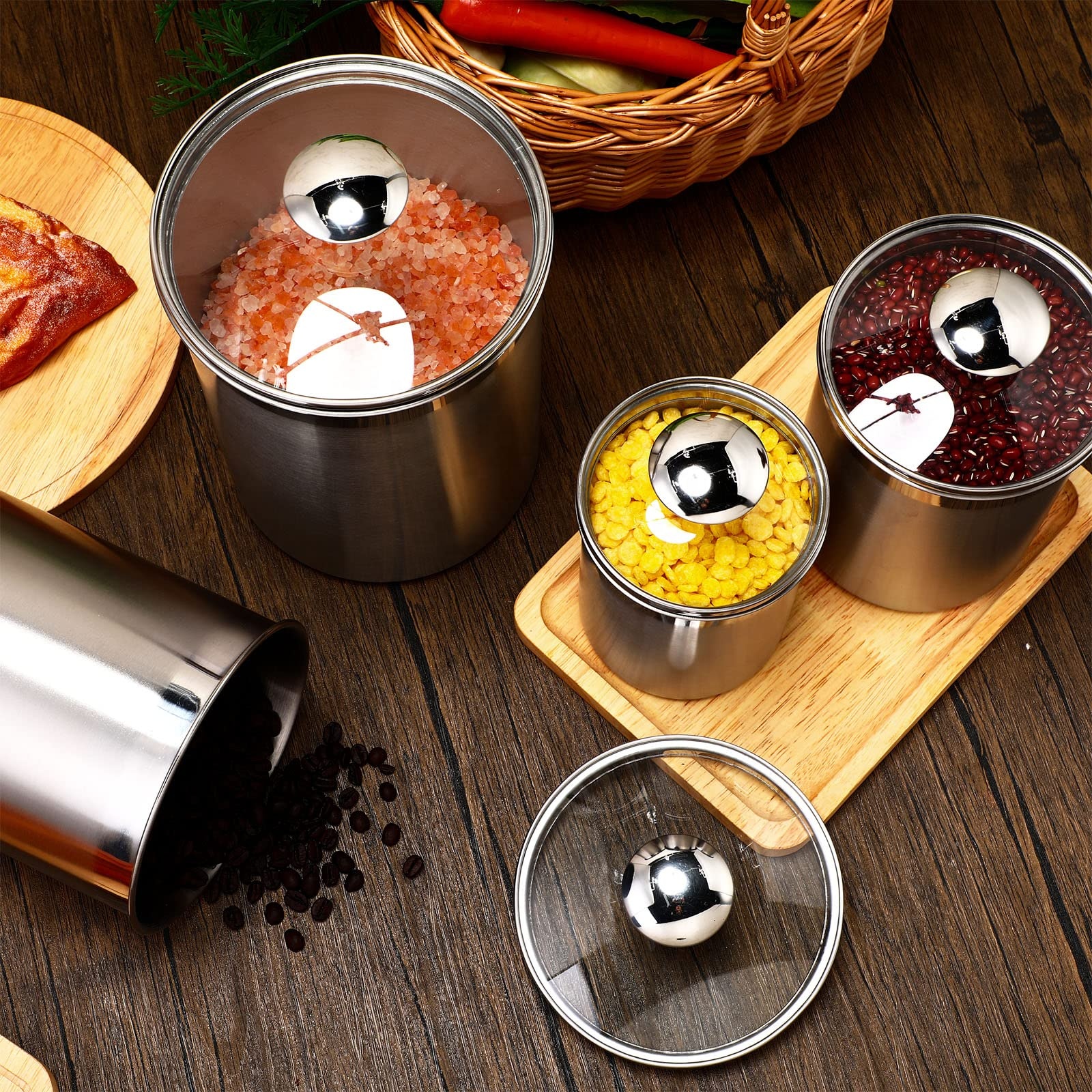 Food Storage Containers Tea Co - Tea Coffee Sugar Container บทวิจารณ์และราคา