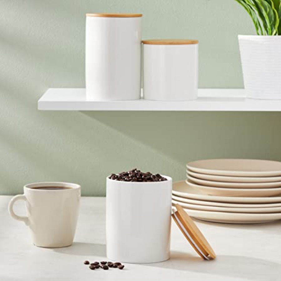 Ceramic Canisters - Coffee Can - Tea Coffee Sugar Container บทวิจารณ์และราคา