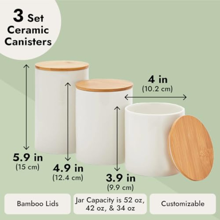 Ceramic Canisters - Coffee Can - Tea Coffee Sugar Container บทวิจารณ์และราคา
