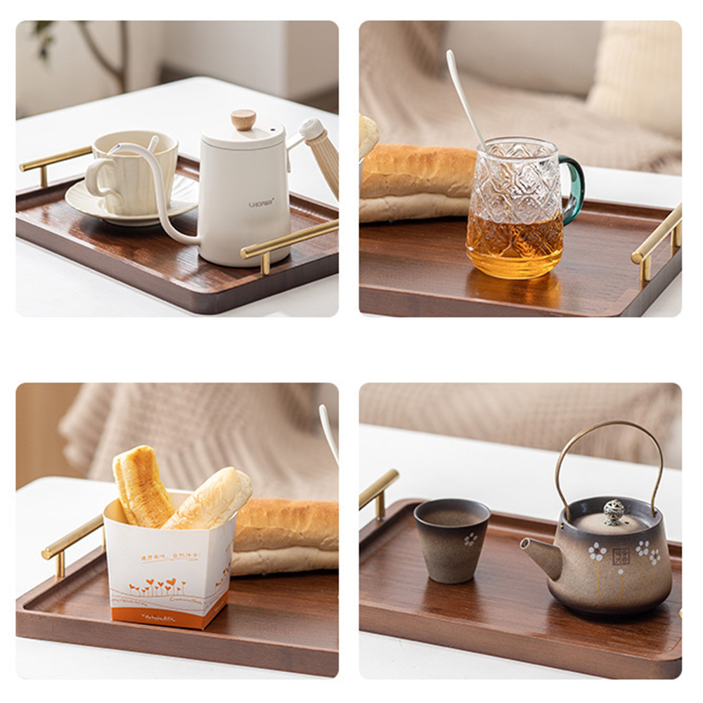 Wooden Serving Tray with Handl - Coffee Tea Station บทวิจารณ์และราคา
