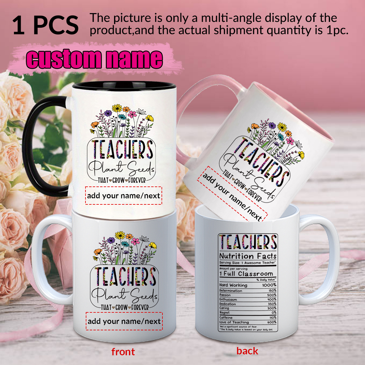 1pc Customize Name Personalise - Coffee Tea Name บทวิจารณ์และราคา