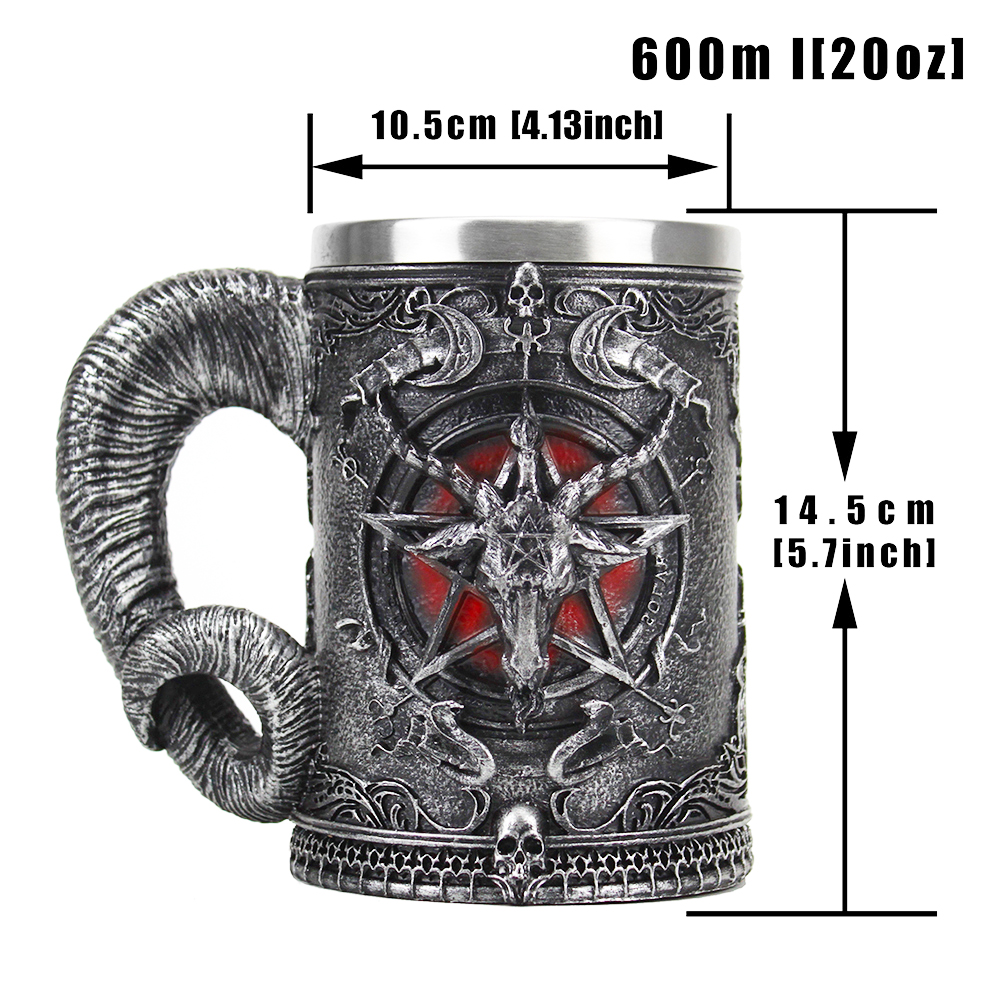 Baphomet Beer Glass Buffmet Re - Coffee And Tea Bar บทวิจารณ์และราคา