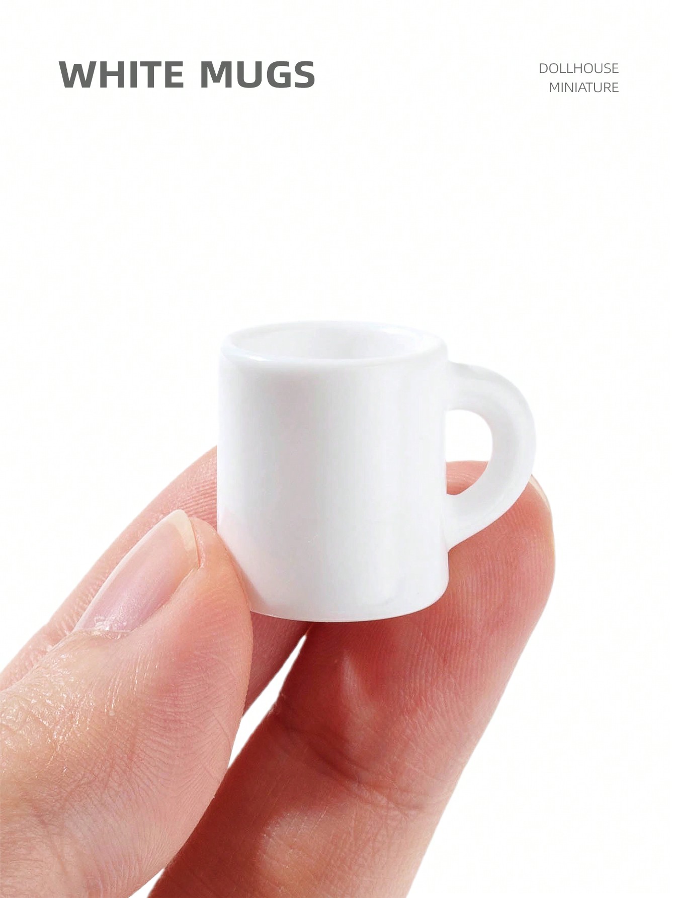 10pcs Dollhouse Miniature Whit - Coffee Tea Mugs บทวิจารณ์และราคา