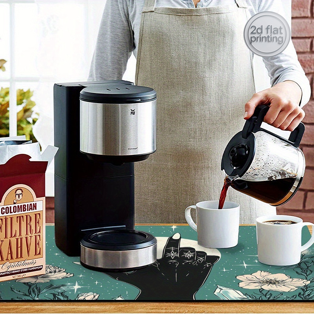 1pc Moon Design Absorbent Mat  - Coffee Tea Station บทวิจารณ์และราคา