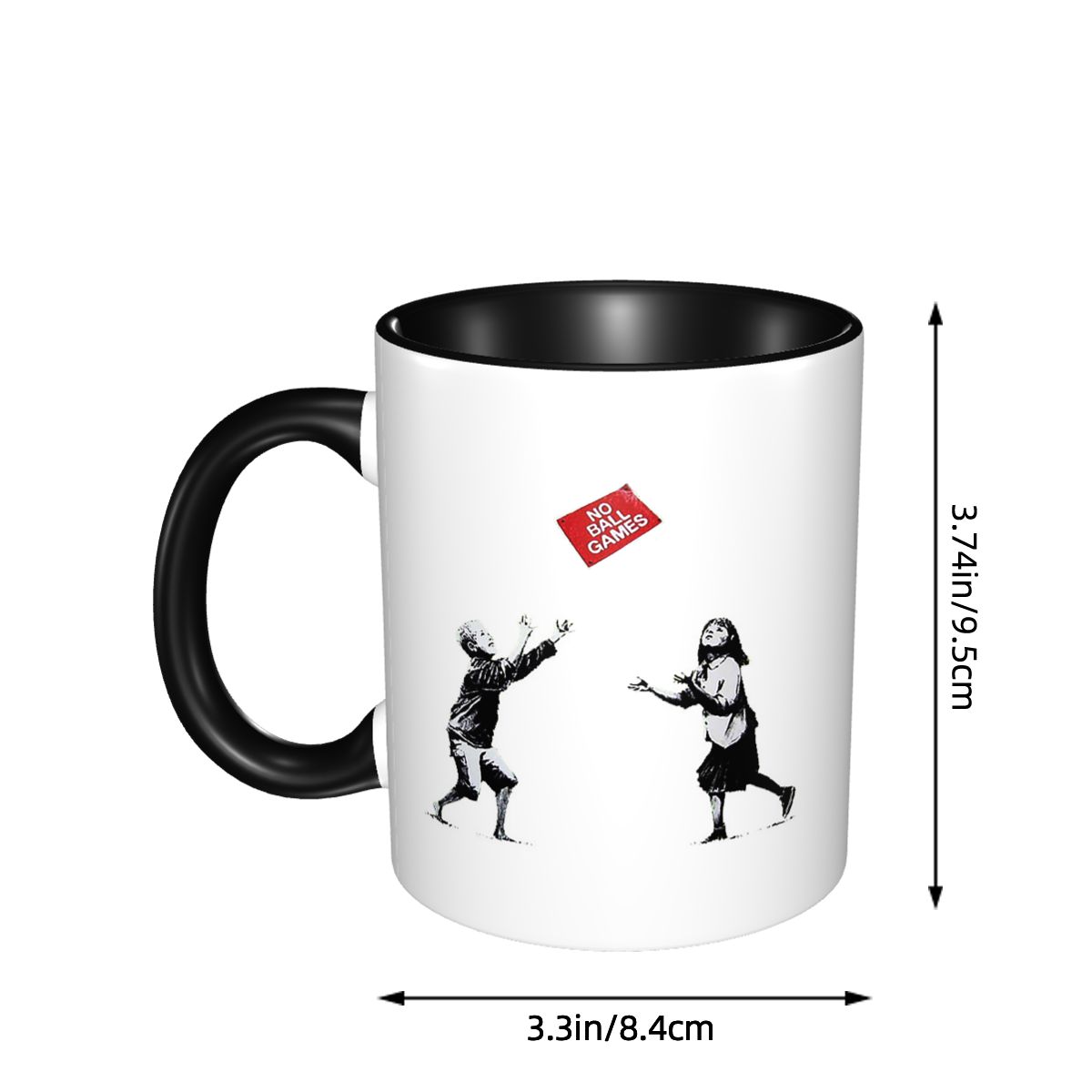 No Ball Games Banksy Mug Funny - Coffee Tea Game บทวิจารณ์และราคา
