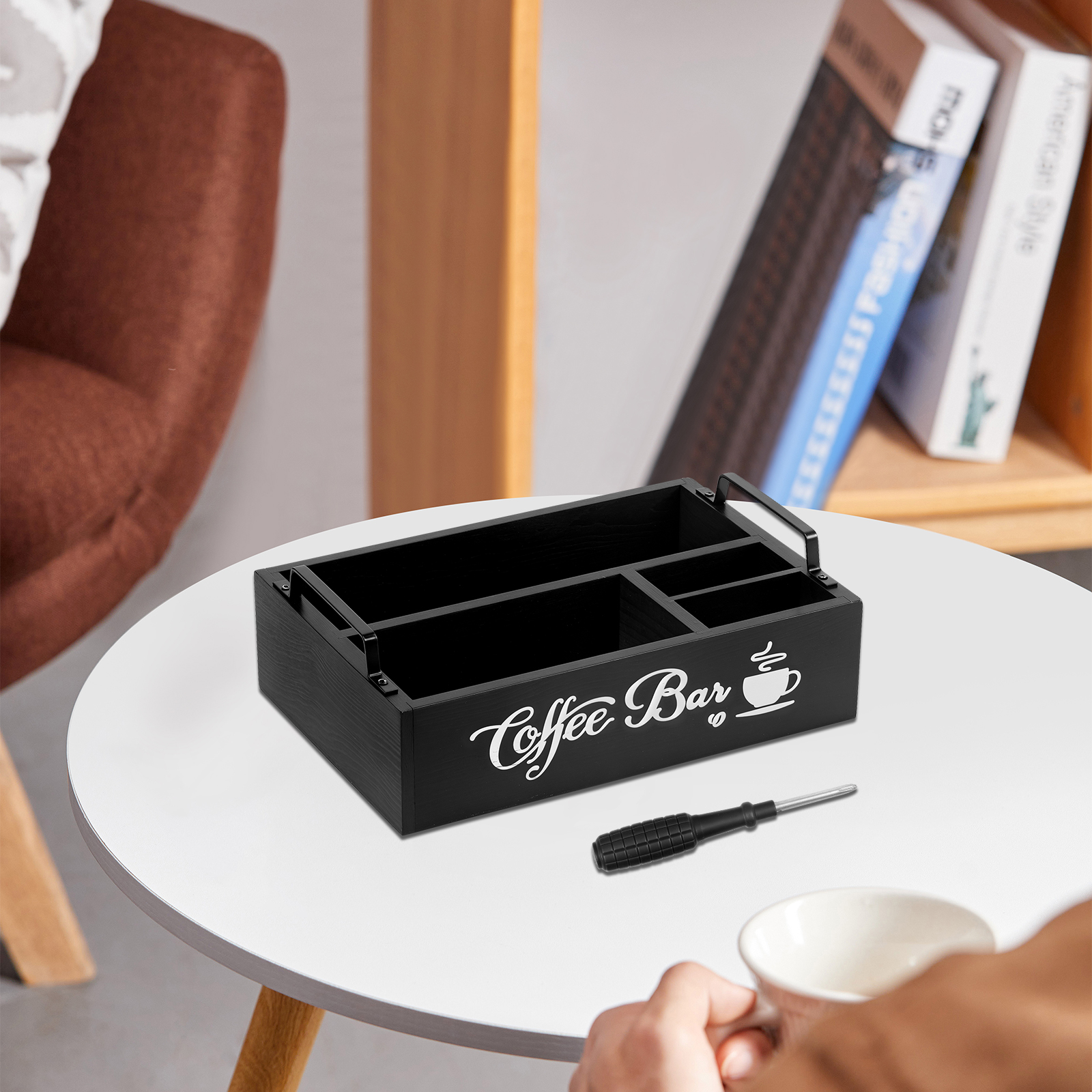 Wooden Coffee Rack Portable De - Coffee Tea Station บทวิจารณ์และราคา