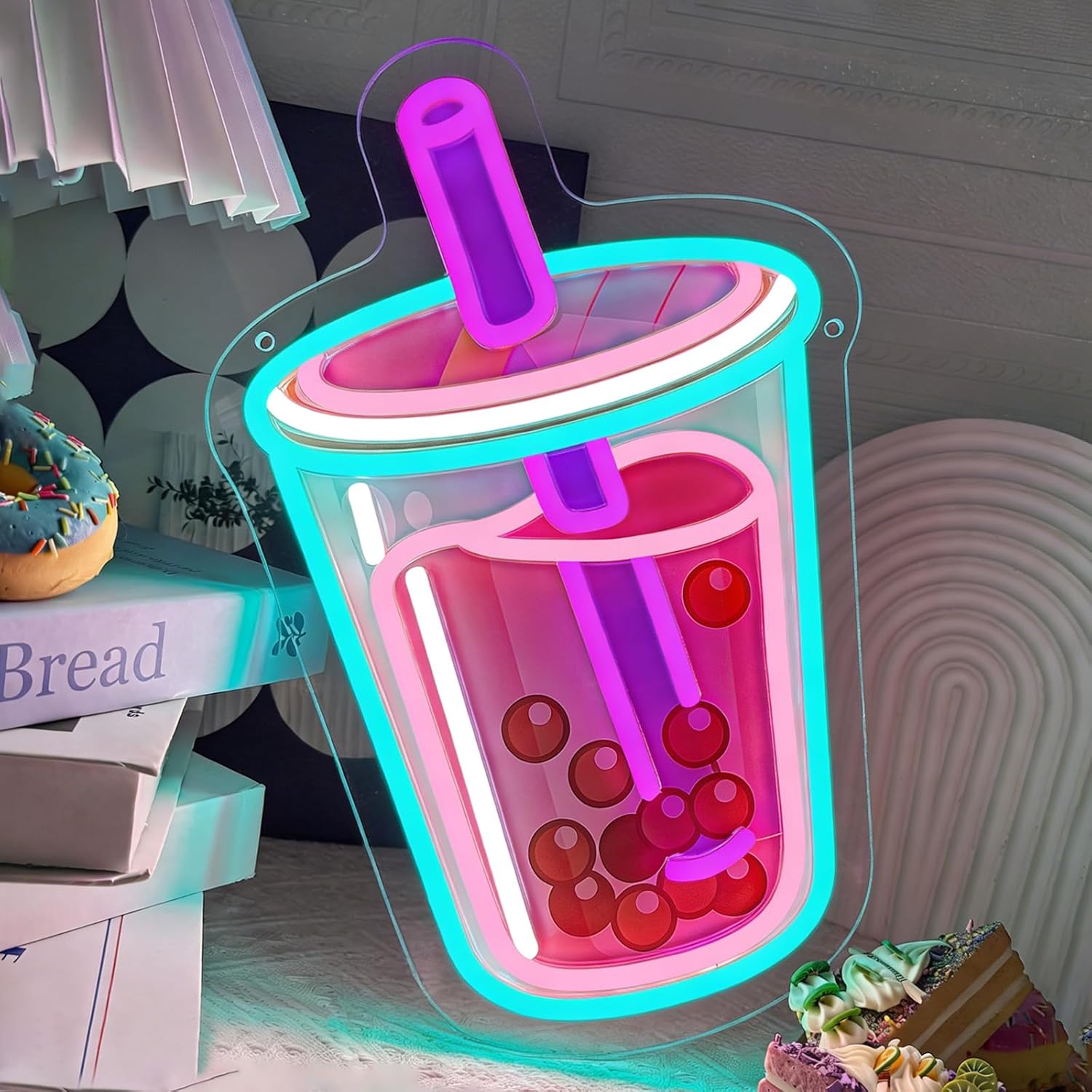 Bubble Tea Neon Sign USB Power - Coffee Tea Neon Sign บทวิจารณ์และราคา