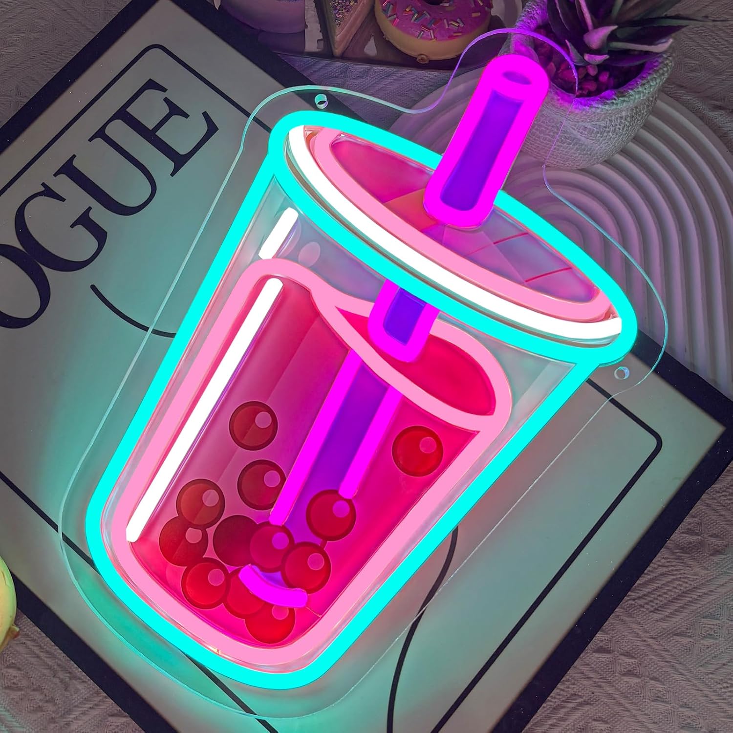 Bubble Tea Neon Sign USB Power - Coffee Tea Neon Sign บทวิจารณ์และราคา
